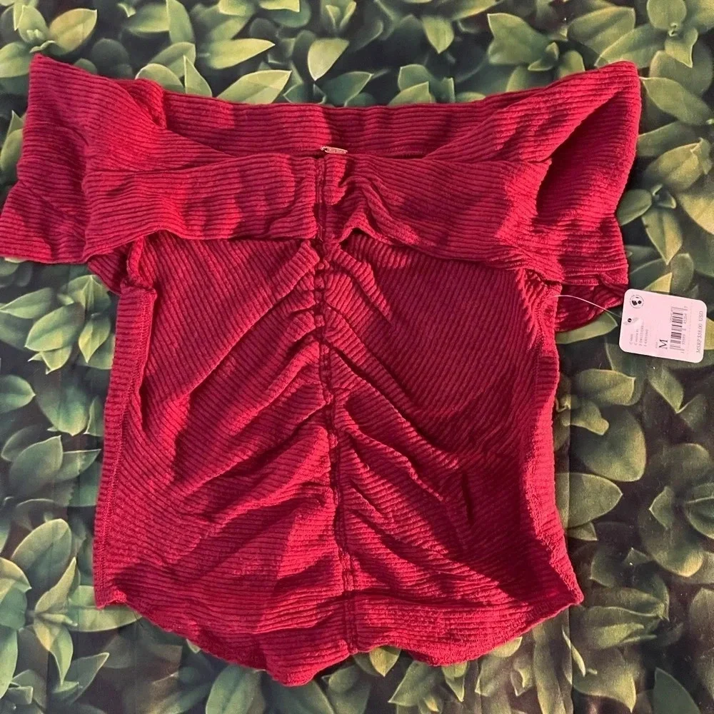 🎉🎉HOST PICK🎉🎉 FREE PEOPLE This Cutie Ruched Top in Stolen Kiss, Med, NWT